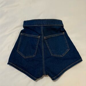 Topshop Dark Blue Jean Shorts